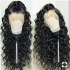 360 Koronki Czołowe Wig Brazylijskie Ludzkie Włosy 150% Gęstość Front Dla Czarnych Kobiet Pre Skrzydła Natural Hairline Przezroczyste HD Loose Fale Curly Dyably