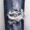 mens jeans denim blue skinny ripped pants version Navy old fashion Italy style2776