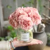 Artificial Flowers Peony Bouquet for Wedding Decoration 5 Heads Peonies Fake Flowers Home Decor Silk Hydrangeas