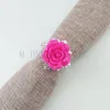 Rose Flower Napkin Ring 8 Colors Napkin Holder Serviette Holder For Wedding Party Dinner Table Decoration Accessories