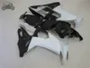 Gratis Custom Fairing Kits för Kawasaki Ninja 2008 2009 ZX-10R Full Set White Black Fairings Kit 08 09 ZX 10R ZX10R
