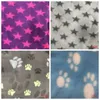 60*70cm Pet Blanket Small Paw Print Towel Cat Dog Fleece Soft Warmer Lovely Blankets Beds Cushion Mat Dog Blanket Cover 22 Colors DBC BH3013