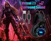 Cuffie da gioco Deep Bass 7.1 Cuffie luminose con microfono per PC Computer per Xbox One Professional Gamer Surround Sound Luce RGB