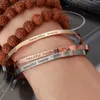 Acciaio inossidabile Argento Inspirational Blangle Bangle Braccialetti personalizzati Incisione Bellissimo nel lato delle donne Migliore regalo