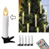 10pcs LED Battery Candles Wireless Remote Control 12 Colors Operated Light for Hallowmas Christmas Tree Light Decoration Wedding Party