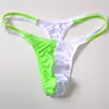 Black White Color Contrast Mens Thongs e G cordas duplas fina corda Sexy T-back de banho Underwear S109