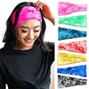 Cotone Tie Dye Ciclismo Yoga Sport Sudore Fascia per uomo Fascia per uomo Donna Yoga Fasce per capelli Fasce per il sudore per la testa Sicurezza nello sport