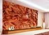 九龍の遊びビーズの木の壁画の壁画の写真壁紙のための壁3 dリビングルームの寝室の屋根のカフェの壁の壁画ロールパペルデパーテ