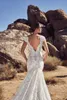 Calla Blanche 2020 robes de mariée sirène col en V dentelle robes de mariée dos nu Boho robe de mariée bohème robe de mari￩e personnalisée grande taille