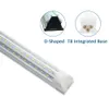 Stock aux États-Unis 8 pieds lumière LED intégrer luminaire 8ft T8 LED Tube lumières en forme de D 60W 120W LED lampes à tubes fluorescents