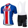 Factory direct sales Moxilyn 2020 the USA Cycling Jersey 9D Bib Set MTB Uniform Bike Clothing Bicycle Clothes Wear Men's Short Maillot Culotte