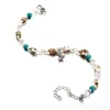 Nouveau conque Mizhu Yoga pied chaîne Bracelet plage étoile de mer pendentif coquille cristal perle pied bijoux WL761287h