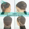 Bythair Brasilianische vorgezupfte lockige linke Teil-Vollspitze-Echthaarperücke mit Babyhaaren Lace-Front-Perücke für schwarze Frauen