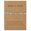 20 pièces mode étoile cire ligne réglable papier carte Bracelet pour femmes filles fête d'anniversaire cadeau de noël C-65