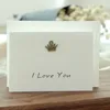 White greeting card lucky i love you creative birthday thank you gift grateful Christmas thanks giving holiday with envelope