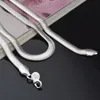 925 Silver Plated 6mm Flat Snake Link Chain Necklaces 16 18 20 22 24 Inch for Men Women Jewelry Accessories Christmas Gift DHL