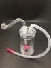 Hoge kwaliteit 10mm mannelijke Mini plastic Recycler Waterpijpen Mini Booreilanden Dab Beker Water Bong voor Roken9065235