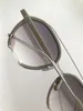 Grijze TB810 Pilotenzonnebril Grijs/Zilver Mirror Lens 810 Men Shades Zonnebril Nieuw met doos