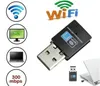 Högkvalitativ Mini 300m USB WiFi Adapter Extern nätverkskort 300Mbps Trådlösa adaptrar 802.11 N / G / B RTL8192EU-chipset
