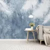 Gota personalizado grande papel de parede 3d mural pintado à mão penas pequeno fresco nórdico decoração pintura wallpaper3322670