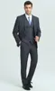Ternos masculinos feitos sob medida, slim fit, dois botões, lapela, noivo, azul, casamento/baile, melhor homem, blazer (jaqueta + calça + colete) hy6020