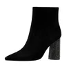 Italienska Skor Kvinnor Designers Skor Kvinna Rhinestone Stövlar Heles Heels Womens Skor Vinter Stövlar Kvinnor Ankel Stövlar för Kvinnor Botas Mujer