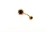 Ny 316L kirurgisk stål Navel Ringar Crystal Rhinestone Belly Button Navel Bar Ring Body Smycken Piercing WCW711