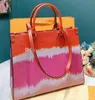 Clássico feminino saco nuvem arco-íris contraste cor sacos de compras ombro praia saco de couro real crossbody bolsa mensageiro bolsa 2814