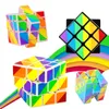 Unequal Magic Cube Puzzle Game Toys Giocattoli per adulti e bambini Apprendimento colorato Regali educativi Magico Cubo giocattolo 3x3x3