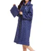Su geçirmez Yağmurluk Kadın Nokta Moda Bayanlar Yağmurluk Diz Hood ve Ambalaj Kılıfı Pocket Panço Ceket Rainwear