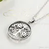 Ny 925 Sterling Silver CZ Diamant Family Tree Pendant Chain Halsband Logo Originalbox för Pandora Crystal Halsband för kvinnor Män