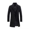 Moda-Erkekler Moda Ceketler Erkekler Slim Fits Coats Iş Erkek Uzun Kış Rüzgar Geçirmez Dış Giyim Artı Boyutu 5XL Siyah Sıcak Satış Yüksek Kalite