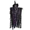 Horror Ceifador de suspensão Fantasma Bruxa voz Rot Luz Olhos Halloween Detalhes Haunted House Bar Party Decoration Prop JK1909XB