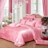 Designer letto di raso di cotone jacquard regina king size Biancheria Copripiumino gruppo di fogli Federe 4 pezzi Set Cny1863