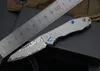 Mini stripeTitanium Handle Damascus Keyring Pocket Knife ball bearing pocket keychain folding gift knife for man ker