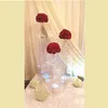 Bloemen heldere vaas acryl stand bloemboeket stands bruiloft centerpieces raam ambachtelijke display gangpad weg leidt bruiloft bloemen 4153384