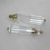 5 stks facet rock quartz parfum fles hanger handgemaakte puntige natuurlijke duidelijke kristallen geneeskunde fles etherische oliën diffuser charme hanger