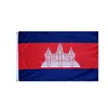 150x90cm Kambodja Flagga Enkeltutskrift 80% Bleed Digital Tryckt Polyester, Utomhus Inomhusanvändning, Drop Shipping