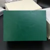 Top Quality Best Dark Green Watch Box Gift Woody Case For Rolex Watches Booklet Card Tags and Papers In English Swiss Watches Boxes