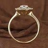 Anel de floco de neve feminino de luxo moda 925 prata amarelo rosa ouro cor cristal zircão pedra anel vintage anéis de casamento para women1788856