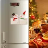 Snowman Refrigerator Magnets Self-adhensive Stickers Christmas Home Decorations for Metal Door Garage Cabinets