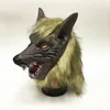 Masque de tête de loup pour Halloween et cosplay costume robe de soirée accessoires de fête pour hommes et femmes