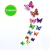 3D Wall Stickers Fridge Magnet Butterflies DIY Wall Sticker Home Decor Kids Rooms Wall Decoration 12pcs/lot