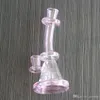 Hurtownie Różowy Olej Dab Rigs Szkło Bong Jet Perc Bongs Honeycomb Bubbler Rury Wodne Nagle Dab Rig Rura Bong Perolator Przenośne nargile