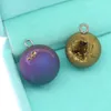 Natural agate original stone pendant color spherical crystal cave pendant accessories wholesale