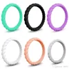 Silicone Ring Twist Traid Pure Couleurs Anneaux de mouvement Engagement de mariage Supplies Classics Sudies Jewelry Party Faven 3 mm 0 2NS E1