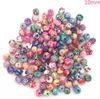 Perles en argile polymère de couleur mixte, 10mm, raccords de bijoux en argile, perles amples adaptées au Bracelet et au collier, 200 pièces/lot, offre spéciale