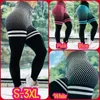 Vrouwen Plaid Gestreepte Sport Leggings Yoga Broek Push Up Panty Gym Oefening Leggings Hoge Taille Fitness Running Atletische Broek