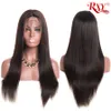 Rxy 10A peruana Virgin Hetero parte dianteira do laço do cabelo humano peruca Natural Direto 100% humano cabelo rendas frente Wigs peruana 13x6 Lace Wig frontal