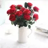 10 Heads Rose Artificial Flower French Silk Flower Rose Bouquet voor Wedding Home Party Decoratie Fake Forebloem Fall Decoratie GB528